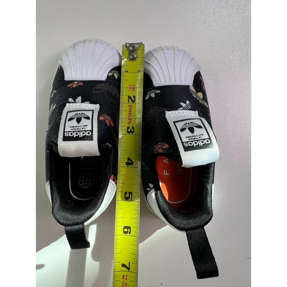 Adidas Superstar 360 Kids Slip On Shoes Black Multi Color GX1971‎ Size 6K
